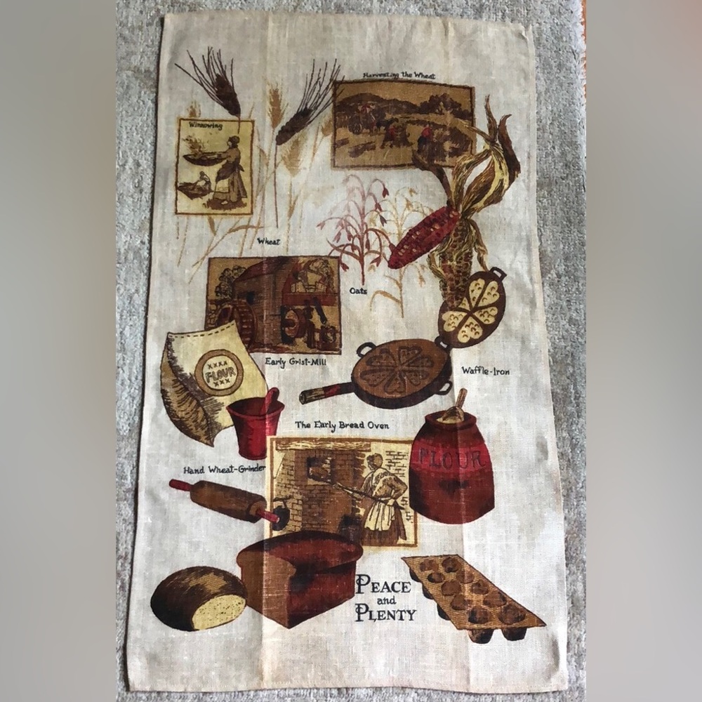 VTG Peace & Plenty Tea Towel